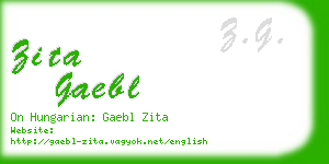 zita gaebl business card